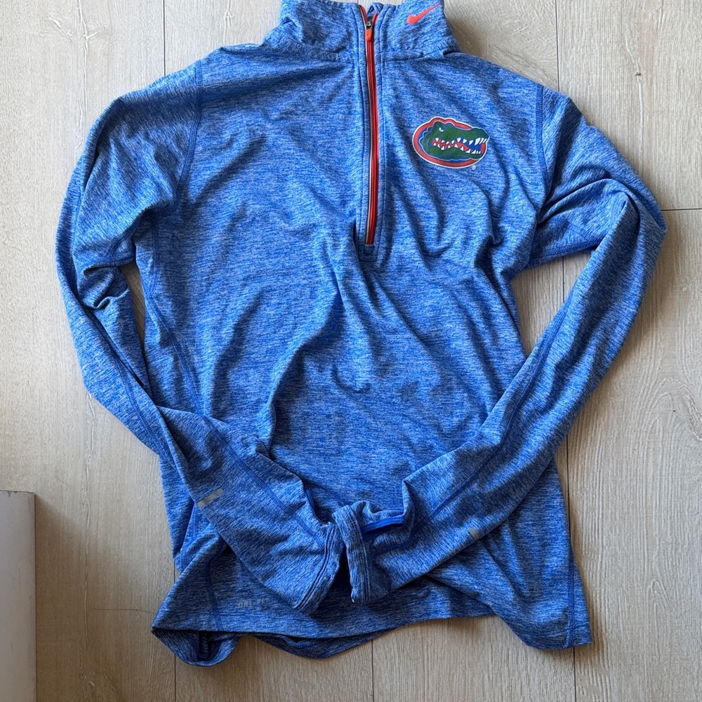 Nike Blue Florida Gators Official Quarter-Zip Pullover size Medium SUPER SOFT